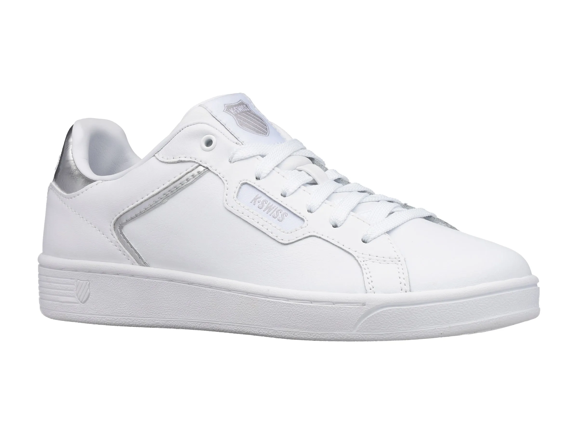 96347-110-M | WOMENS CLEAN COURT II CMF | WHITE/SILVER