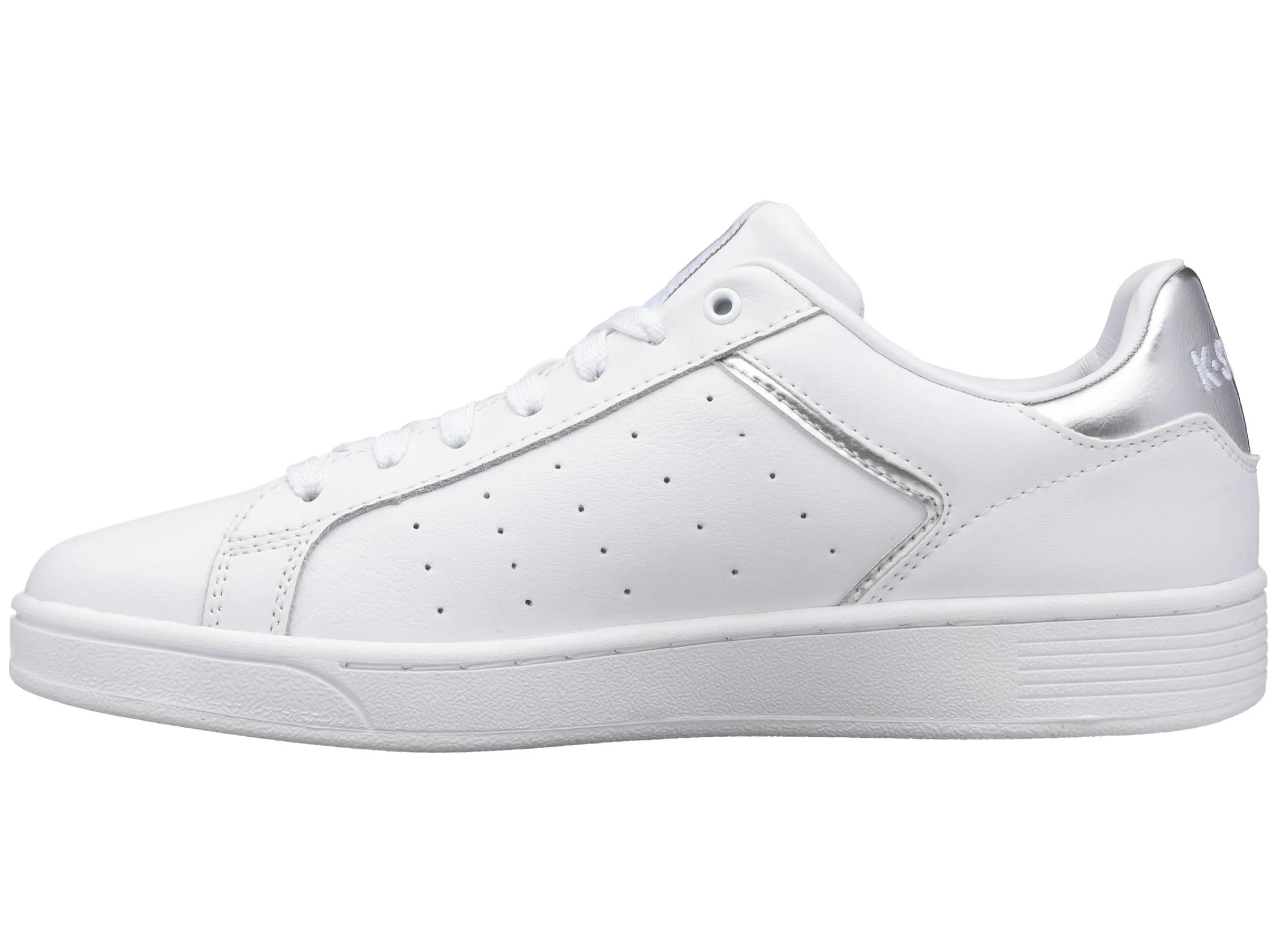 96347-110-M | WOMENS CLEAN COURT II CMF | WHITE/SILVER