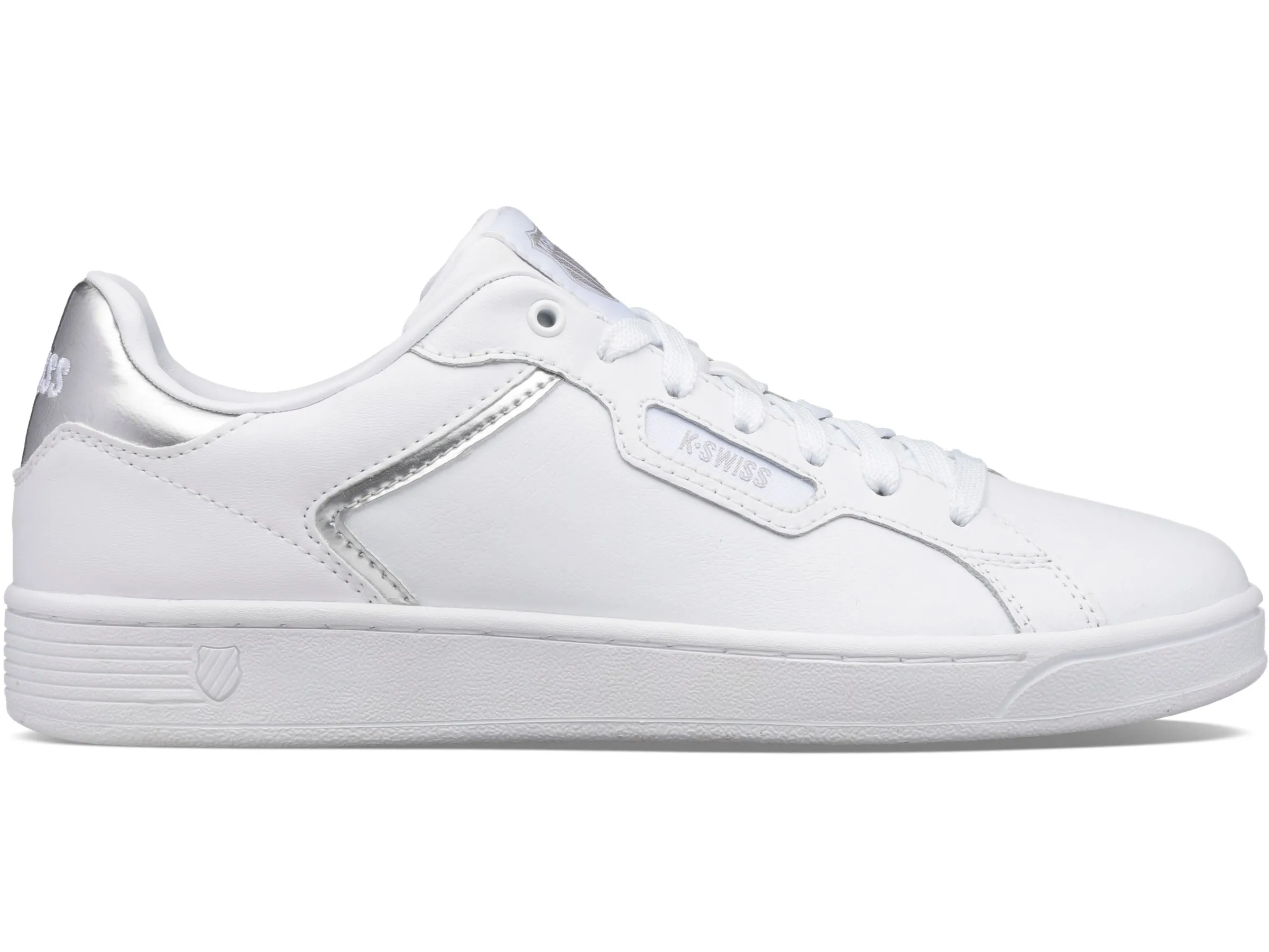 96347-110-M | WOMENS CLEAN COURT II CMF | WHITE/SILVER