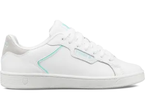 96347-124-M | WOMENS CLEAN COURT II CMF | WHITE/ARUBA BLUE/VAPOR BLUE