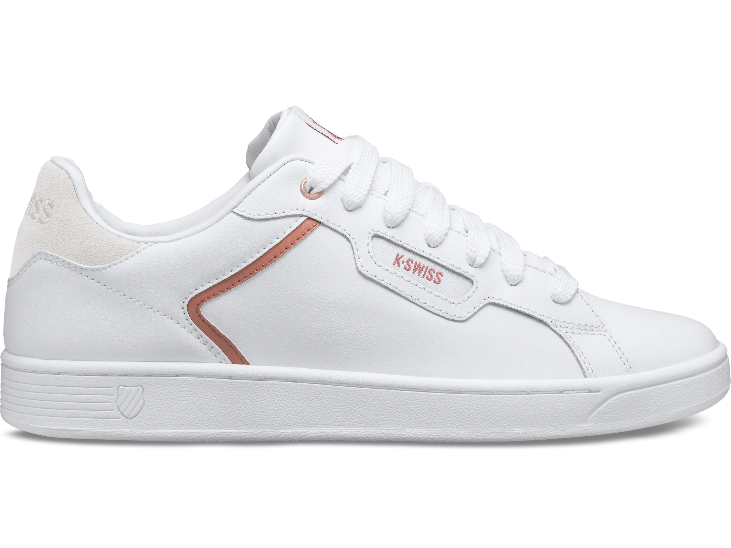 96347-188-M | WOMENS CLEAN COURT II CMF | WHITE/ROSE GOLD