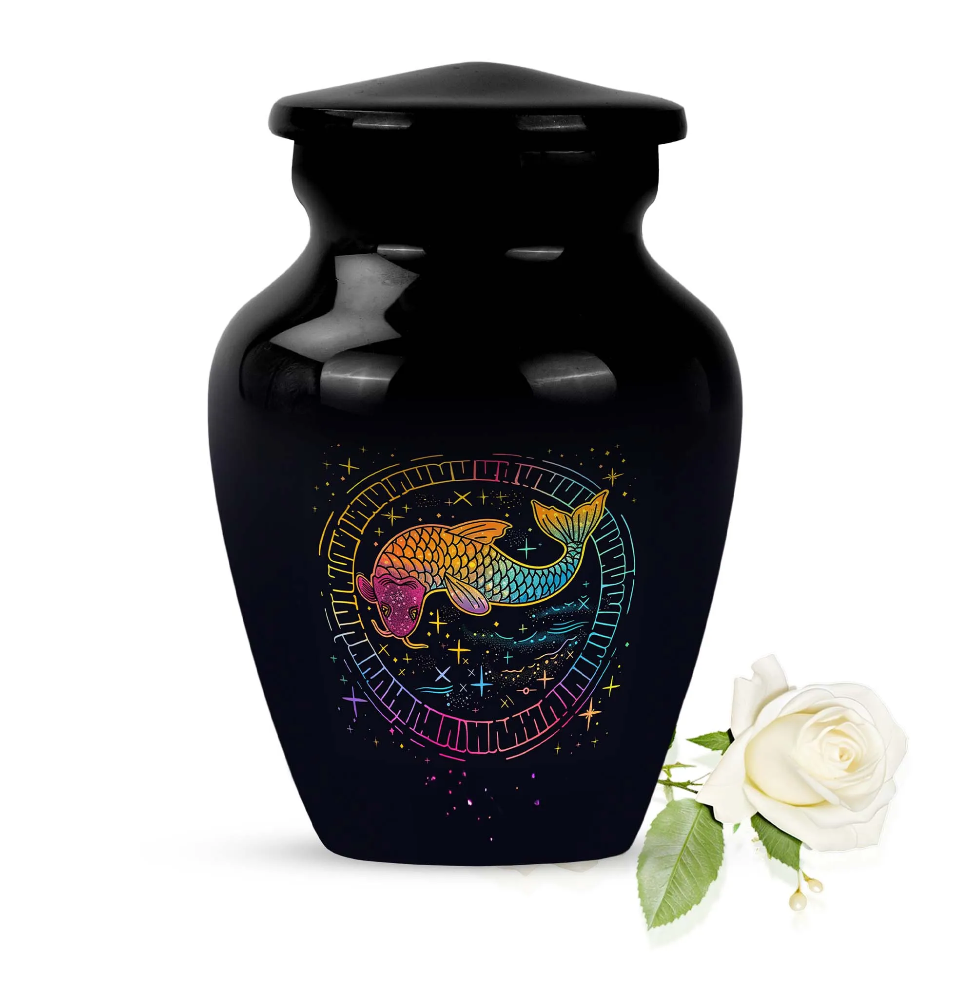 Aquatic Eternity - Fish Themed Cremation Urn for Ladies
