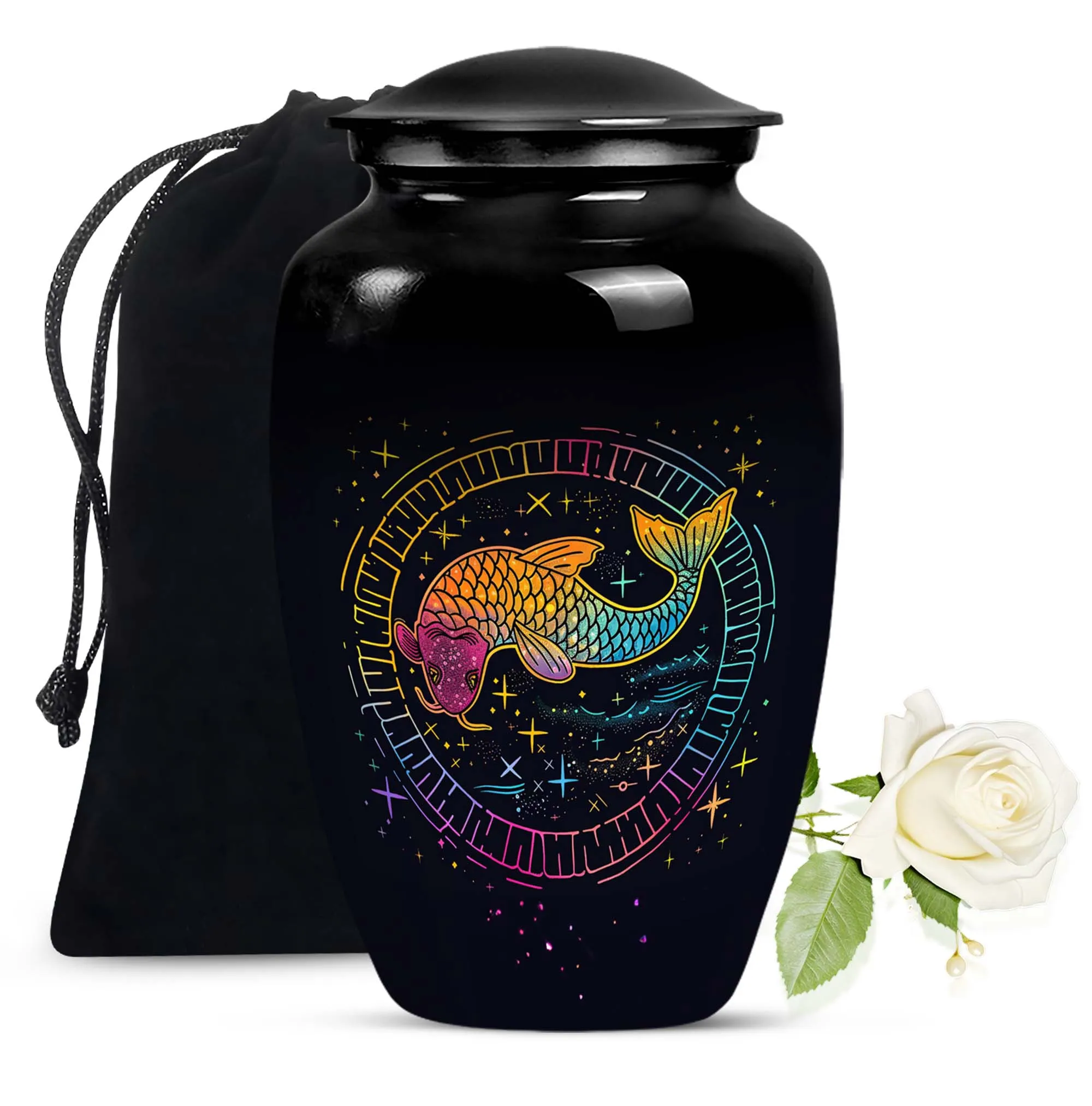 Aquatic Eternity - Fish Themed Cremation Urn for Ladies