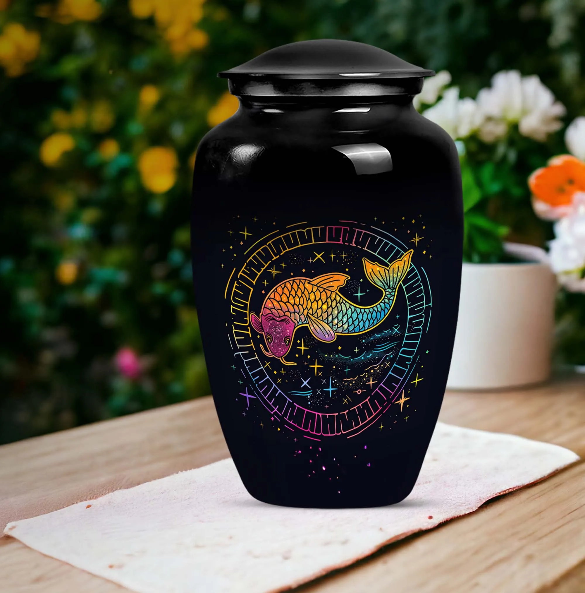 Aquatic Eternity - Fish Themed Cremation Urn for Ladies