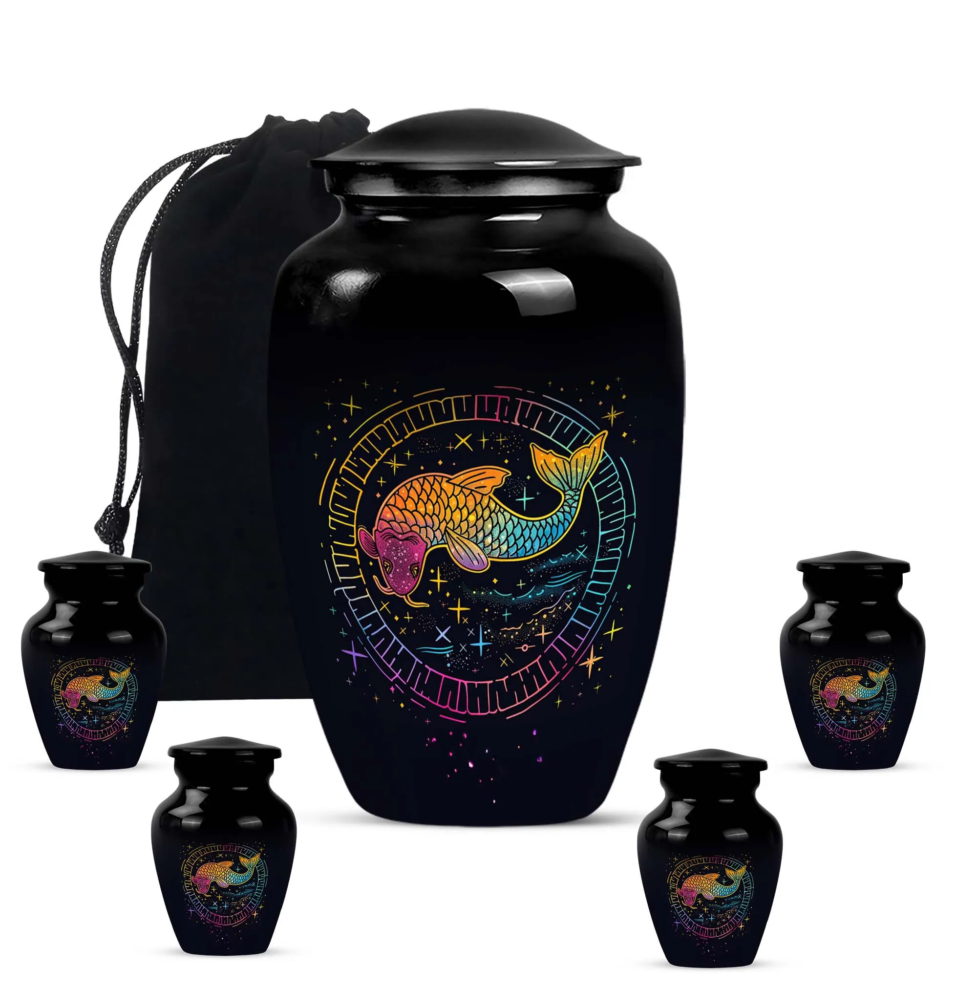 Aquatic Eternity - Fish Themed Cremation Urn for Ladies