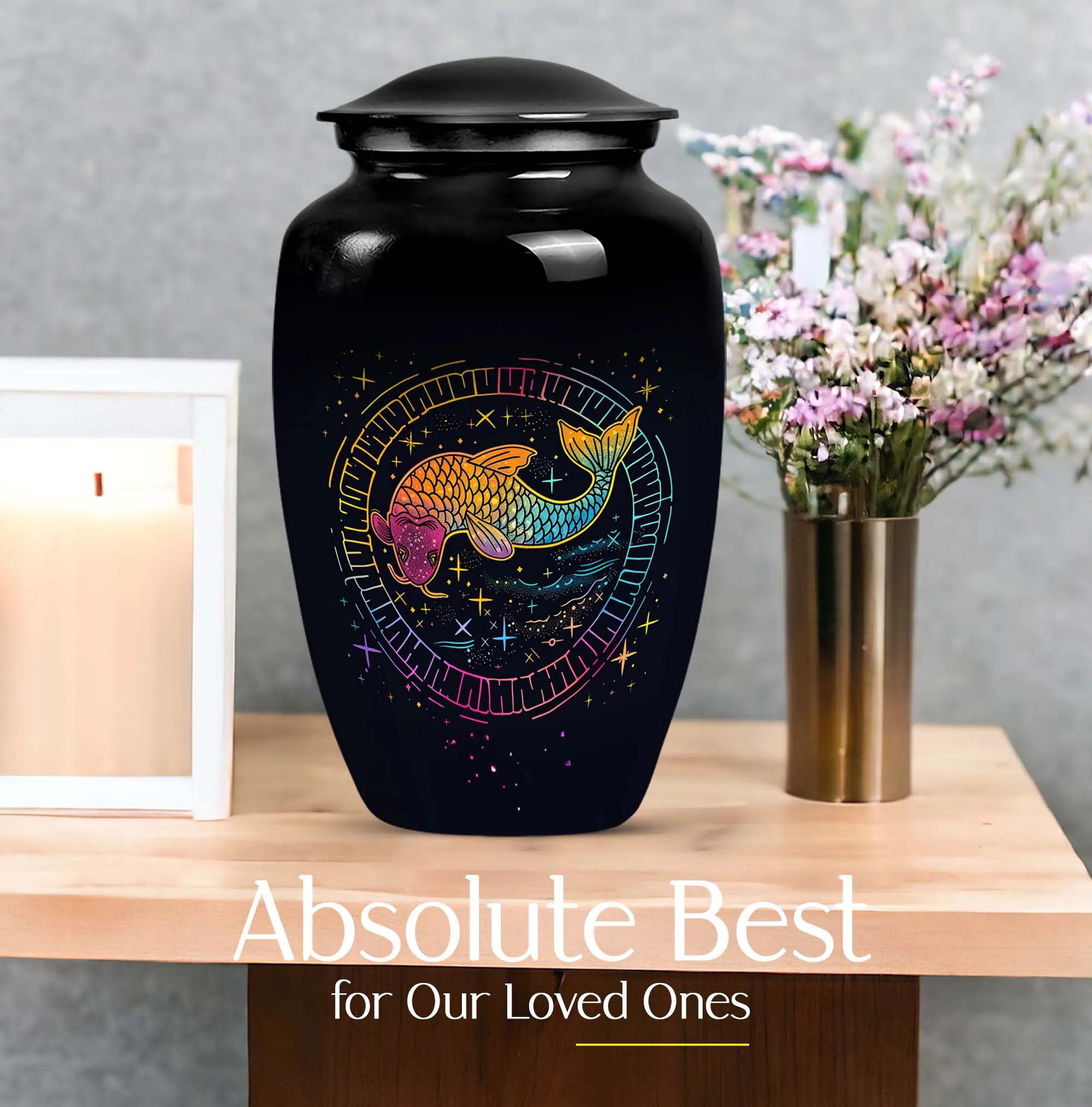 Aquatic Eternity - Fish Themed Cremation Urn for Ladies