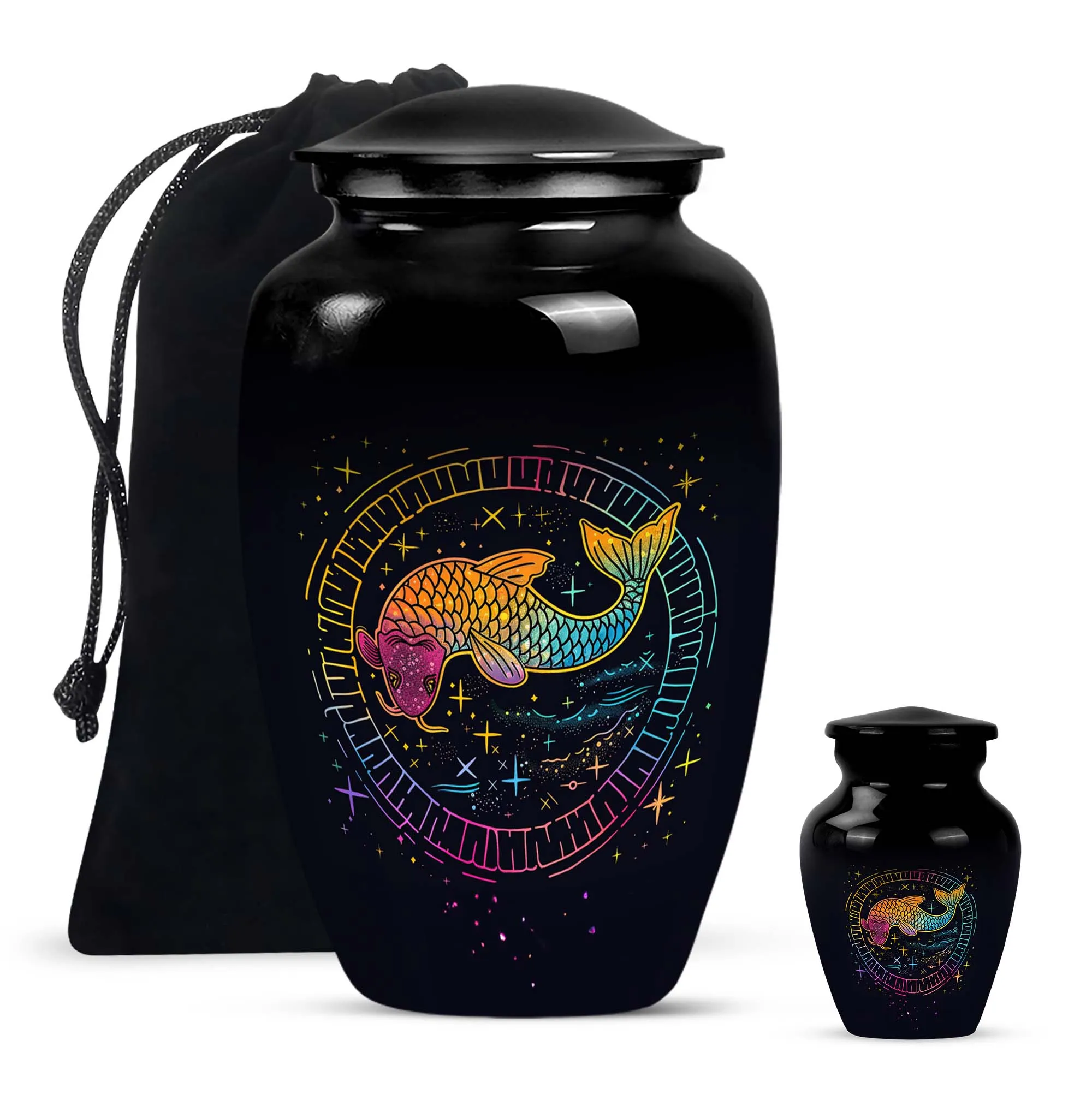 Aquatic Eternity - Fish Themed Cremation Urn for Ladies