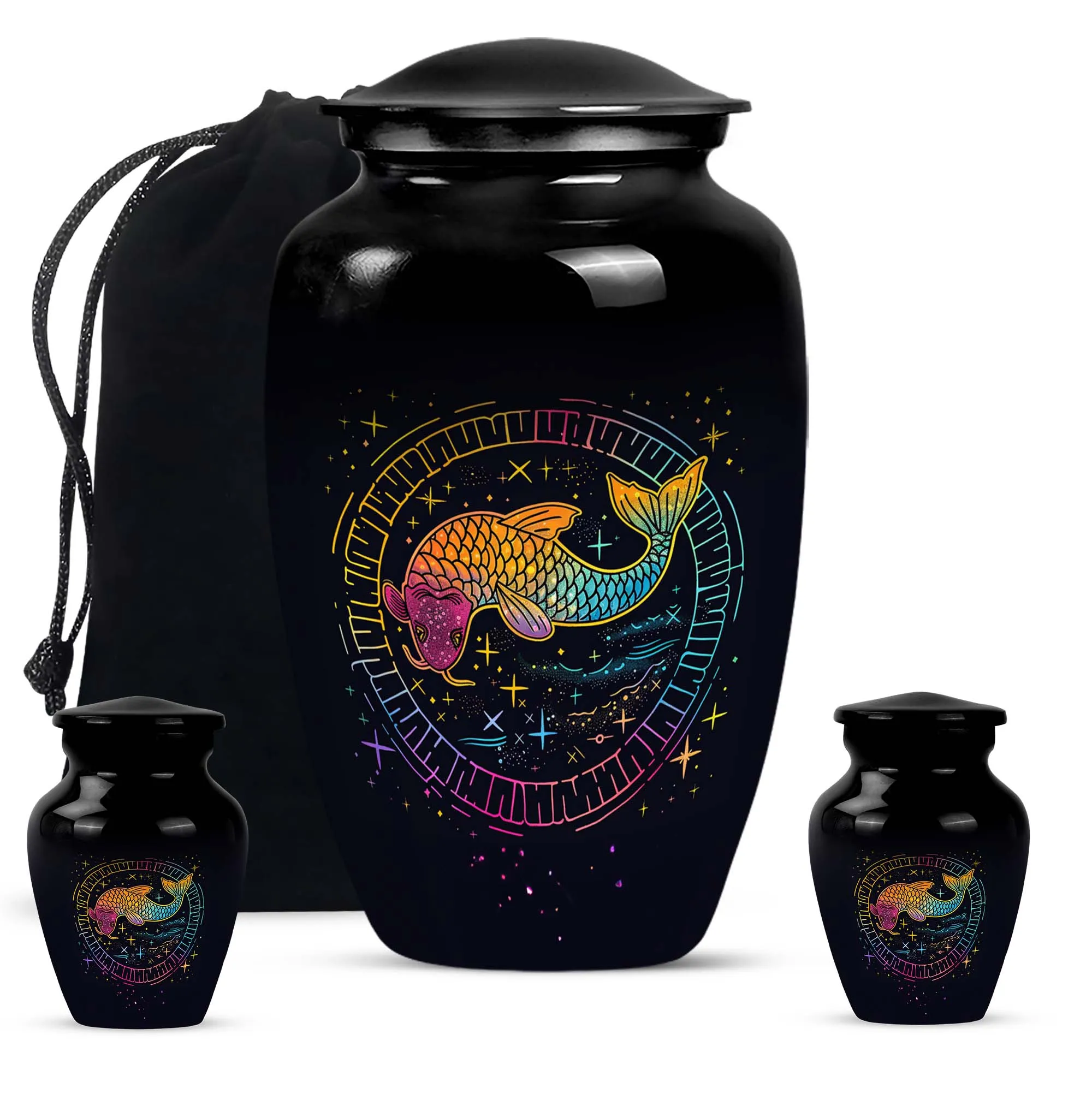 Aquatic Eternity - Fish Themed Cremation Urn for Ladies