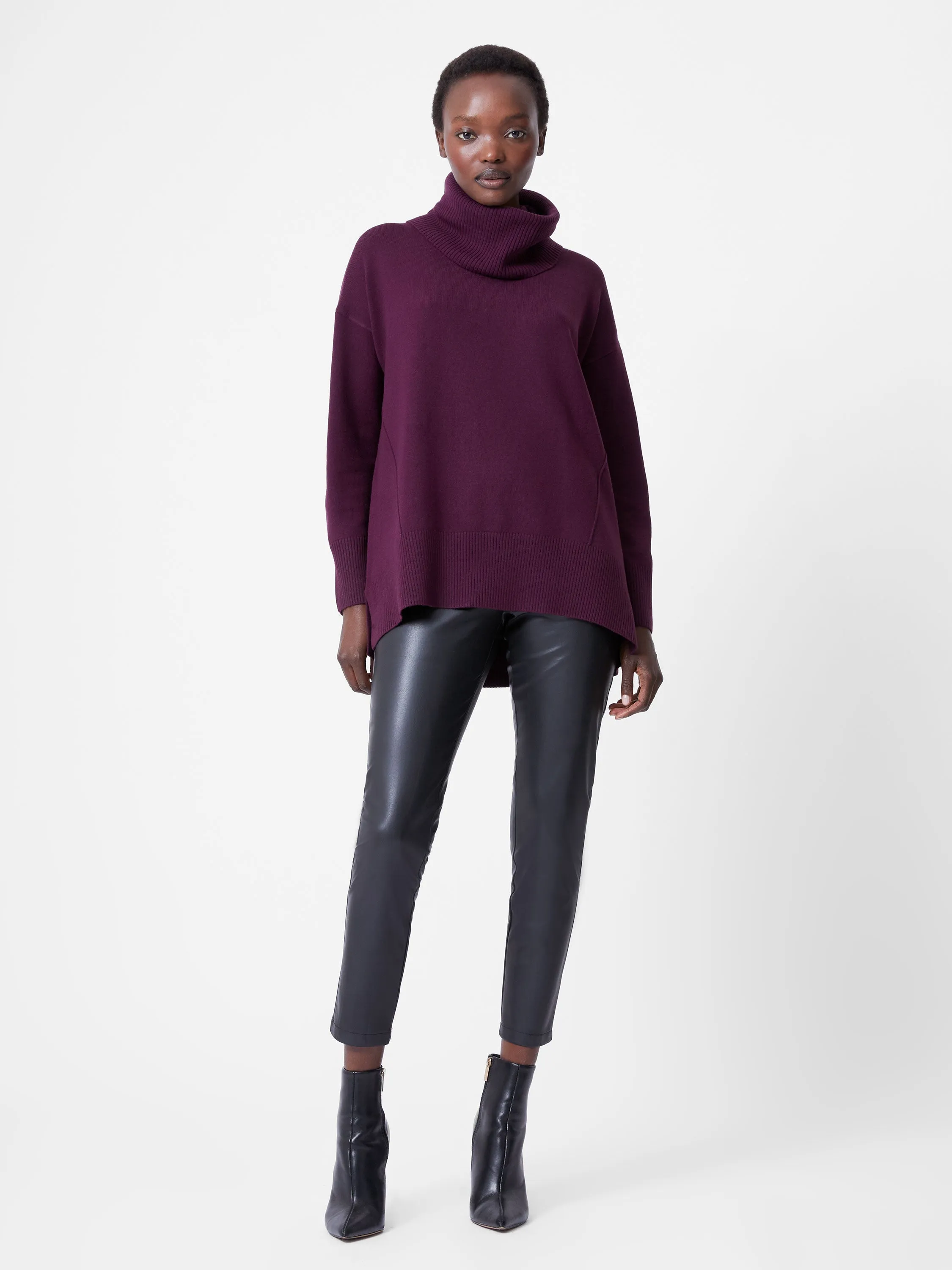 Babysoft Ribbed Cowl Neck Jumper