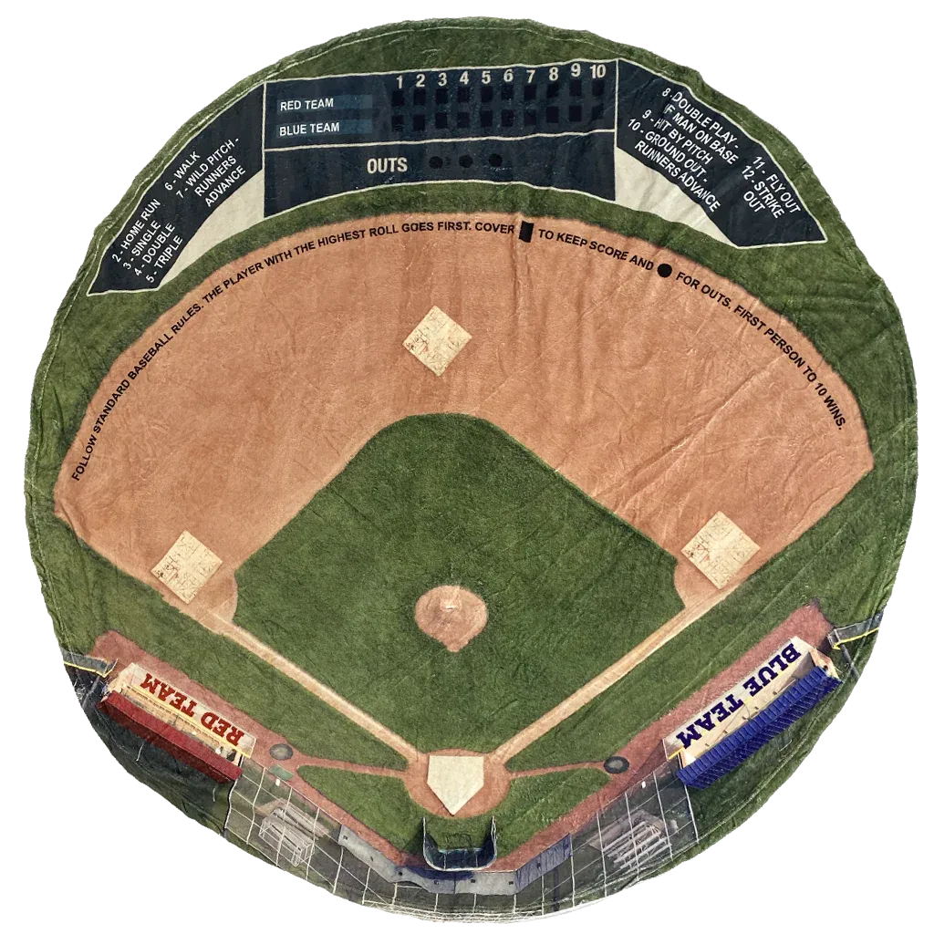 Baseball Round Game Blanket