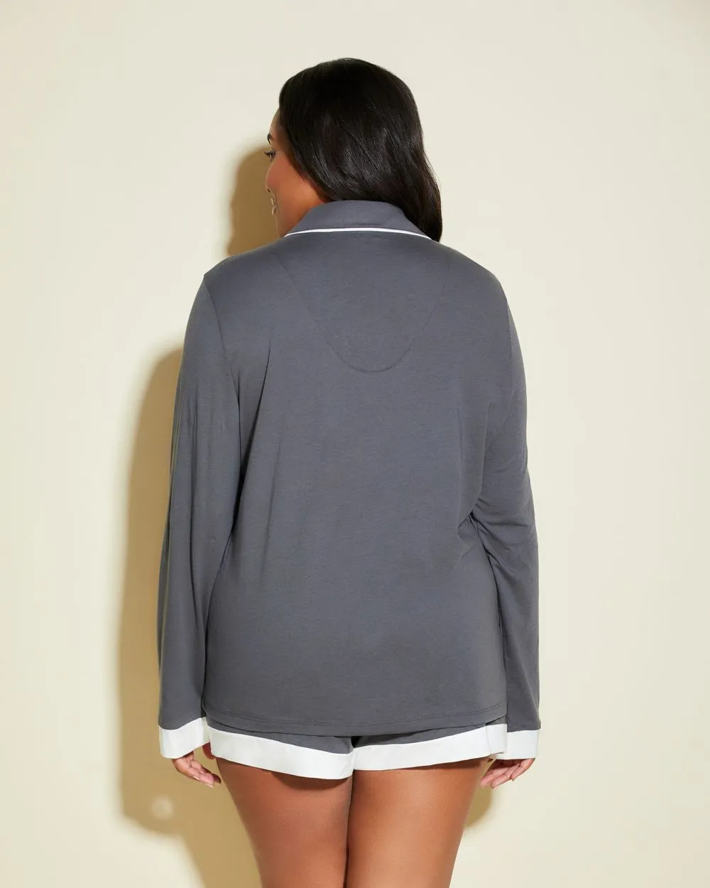 Bella Bridal Long Sleeve Top & Boxer Pajama Set