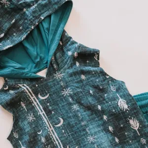 Blue Luna Sleeveless Hoodie Set