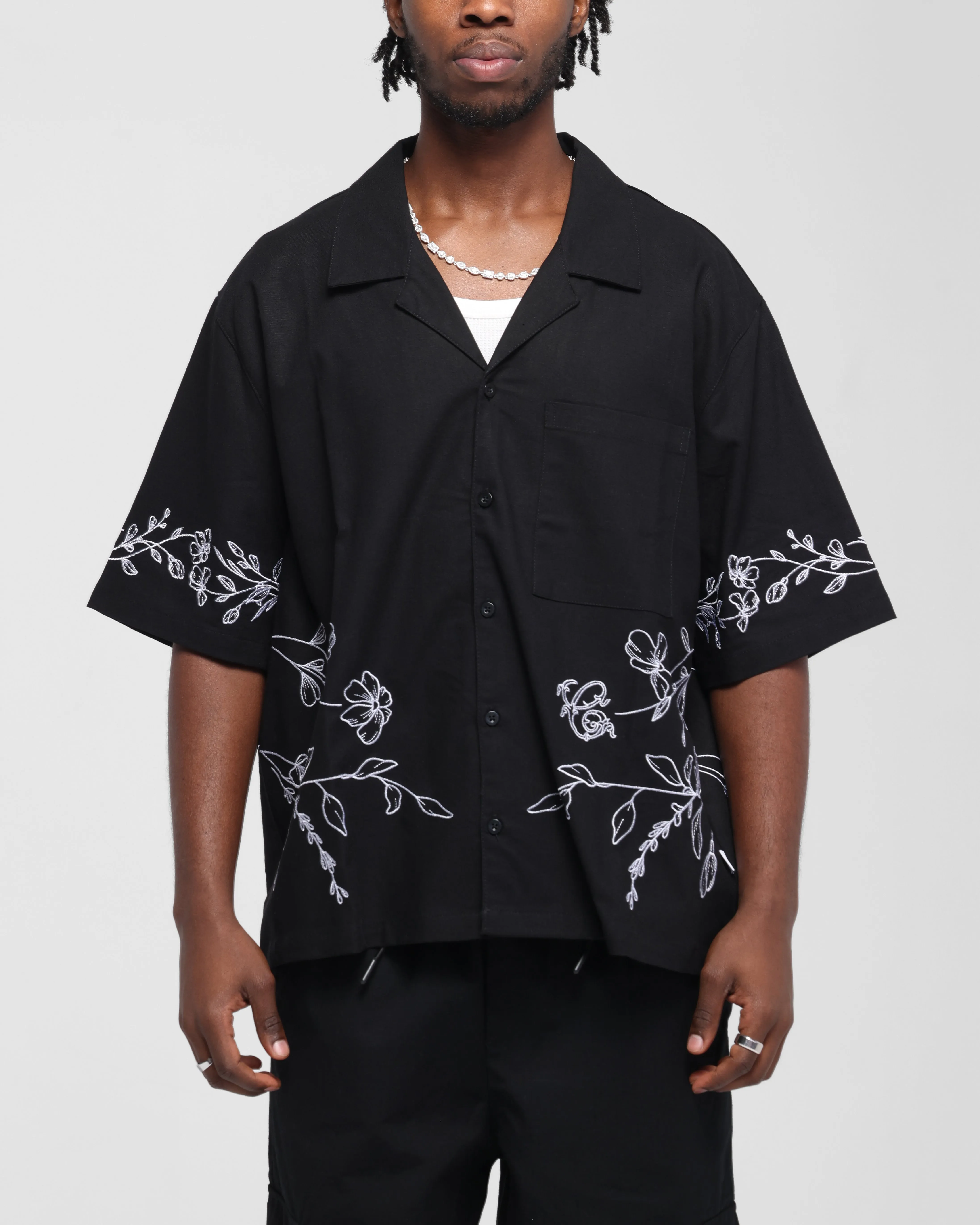 Carre Botanica Button Up Shirt Black