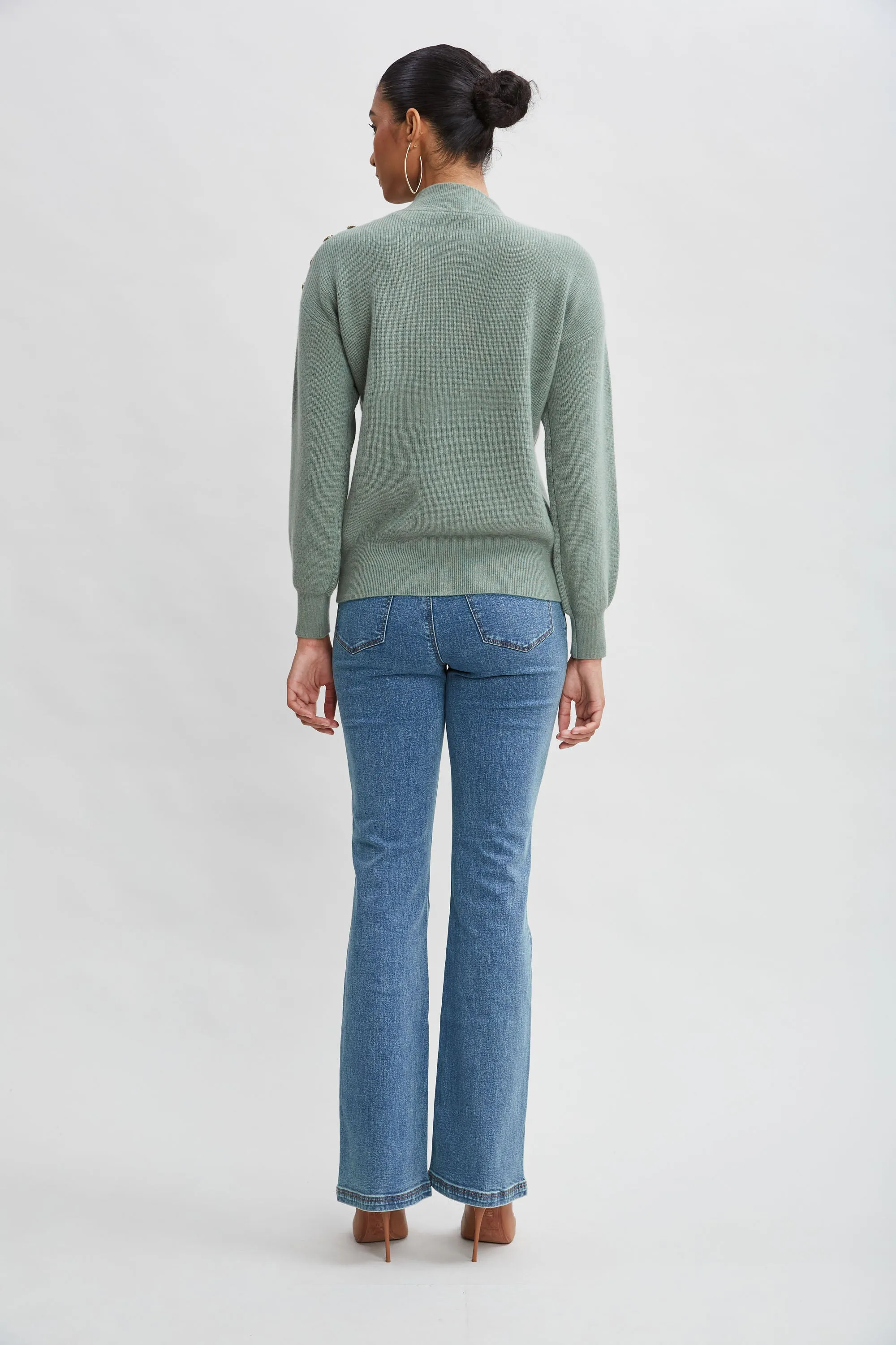 Cashmere Button Sweater