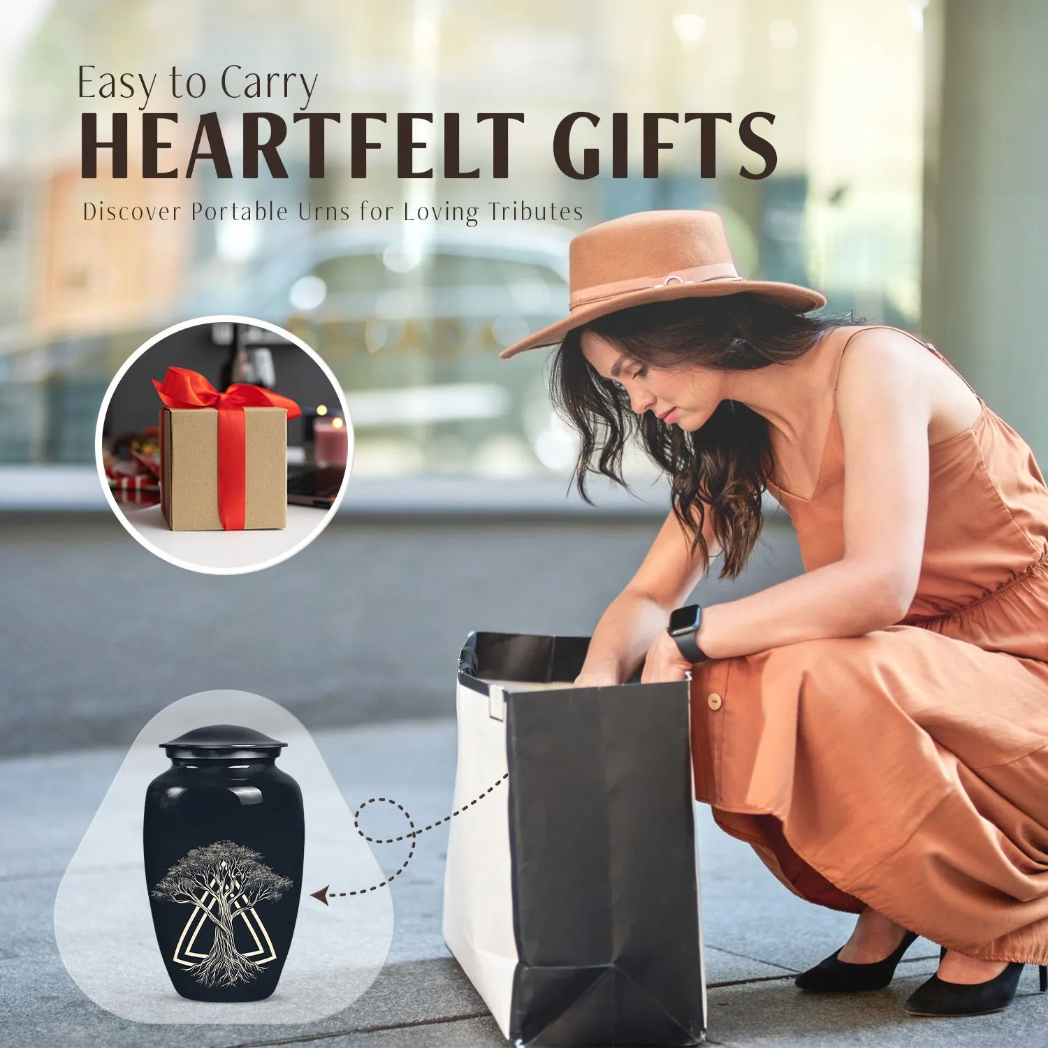Catholic-Inspired Memorial Cremation Urn For Cremated Human Ashes