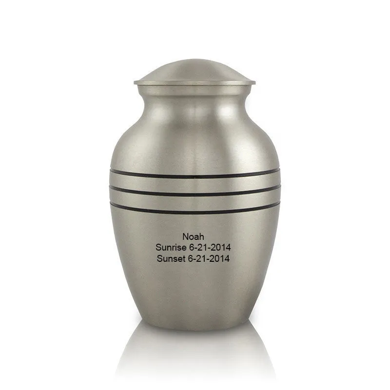 Classic Pewter Cremation Urn in Extra Small