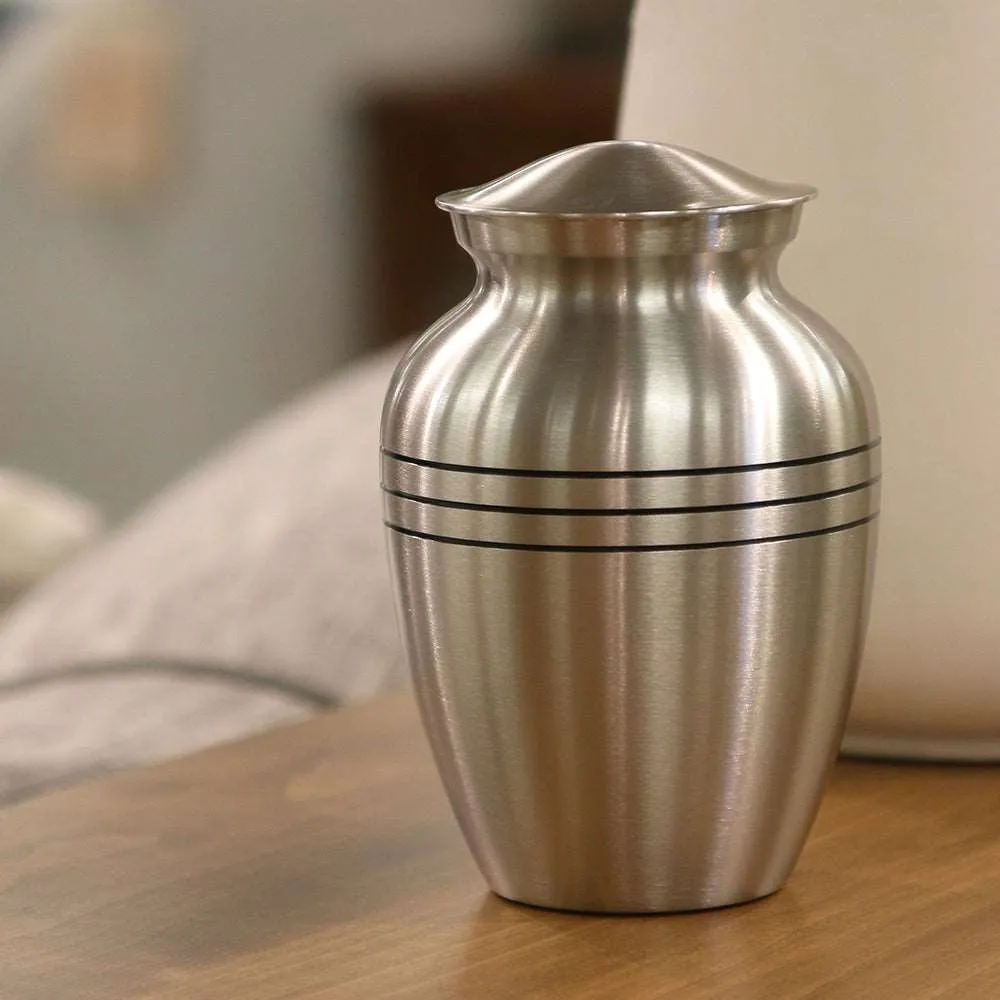 Classic Pewter Cremation Urn in Extra Small