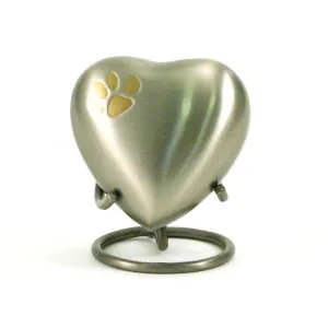 Classic Pewter Paw Keepsake Urn