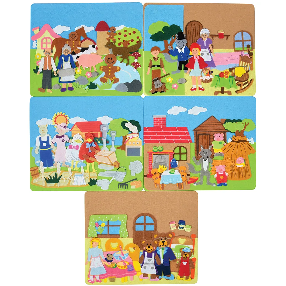 Classic Stories Flannel Board Set | Interactive Felt Storytelling with 5 Favorite Tales