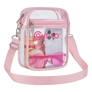 Contixo Pink Clear Stadium-Approved Crossbody Backpack - 10" Kids Tablet Size