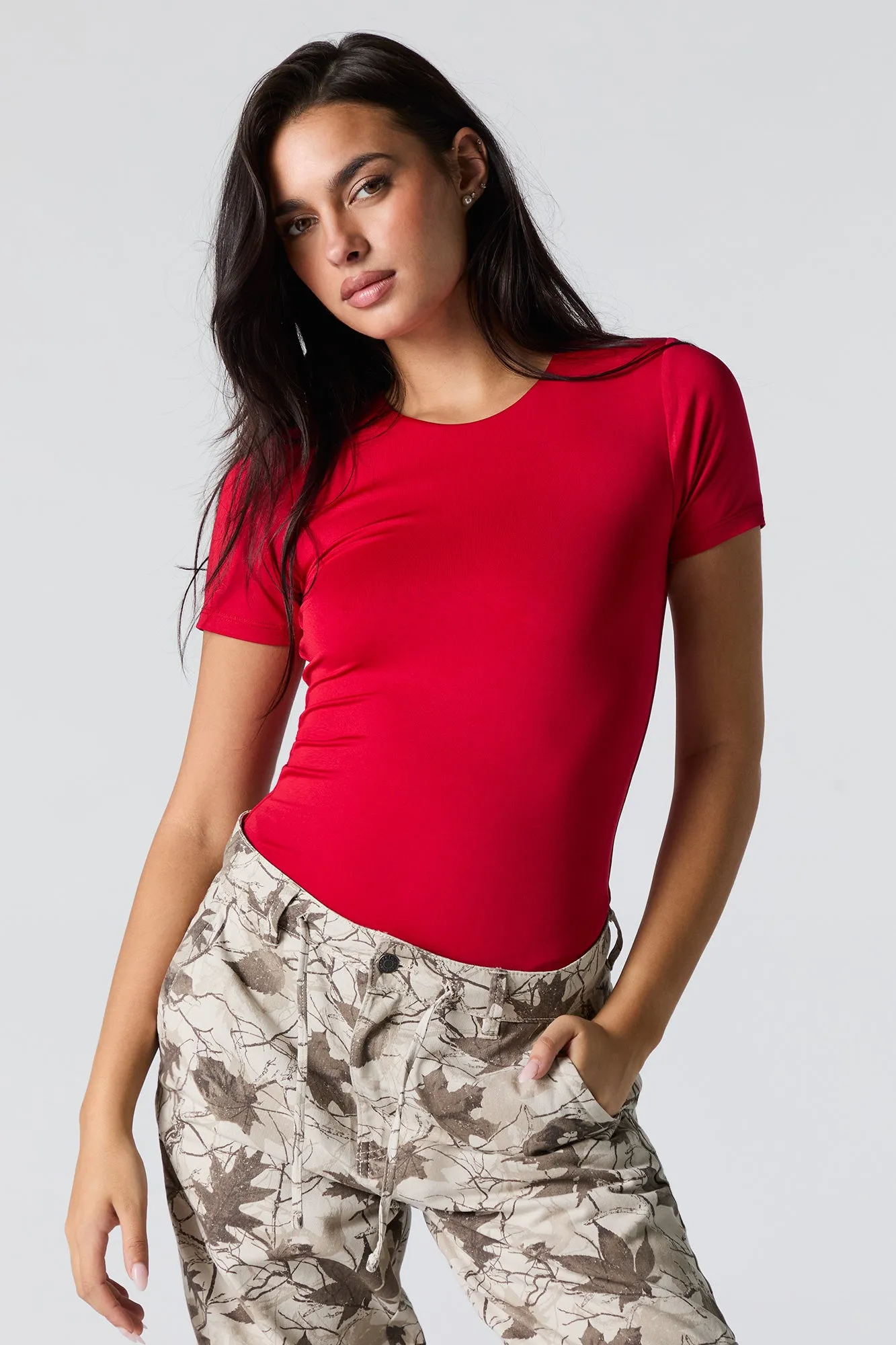 Contour Round Neck Short Sleeve Bodysuit