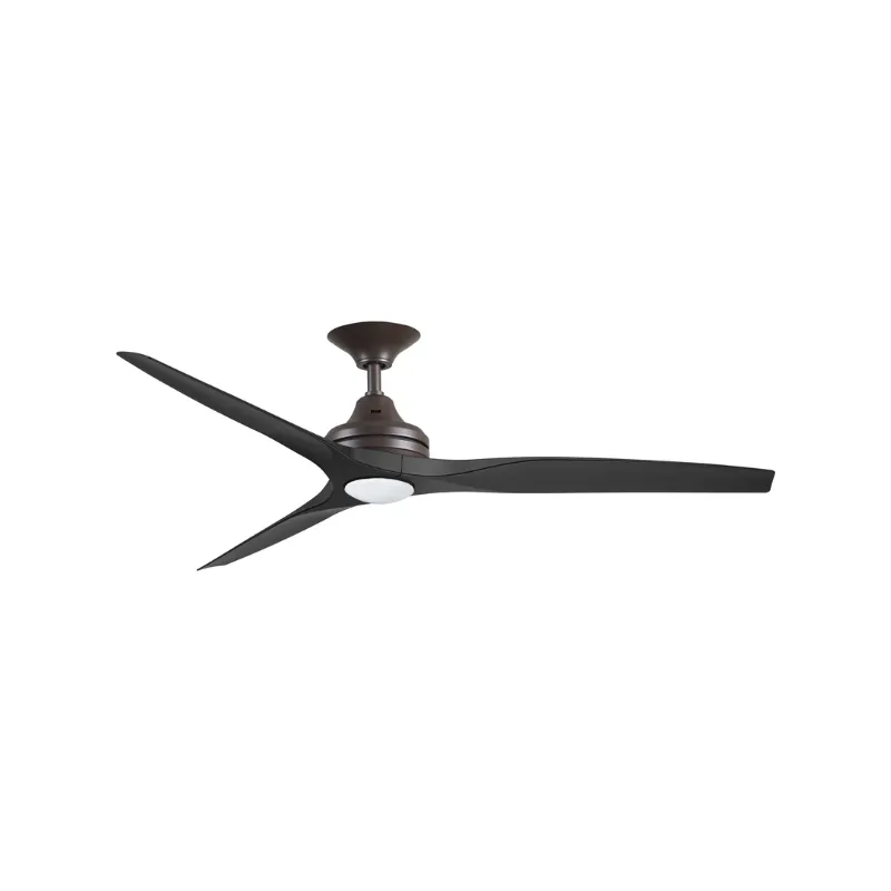 Contoured Blades Ceiling Fan with Bronze Motor | Spitfire AC | ThreeSixty