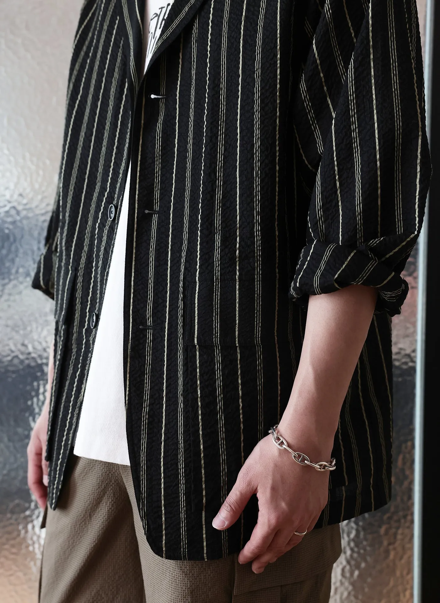 Cotton Seersucker Soft Hunting Blazer