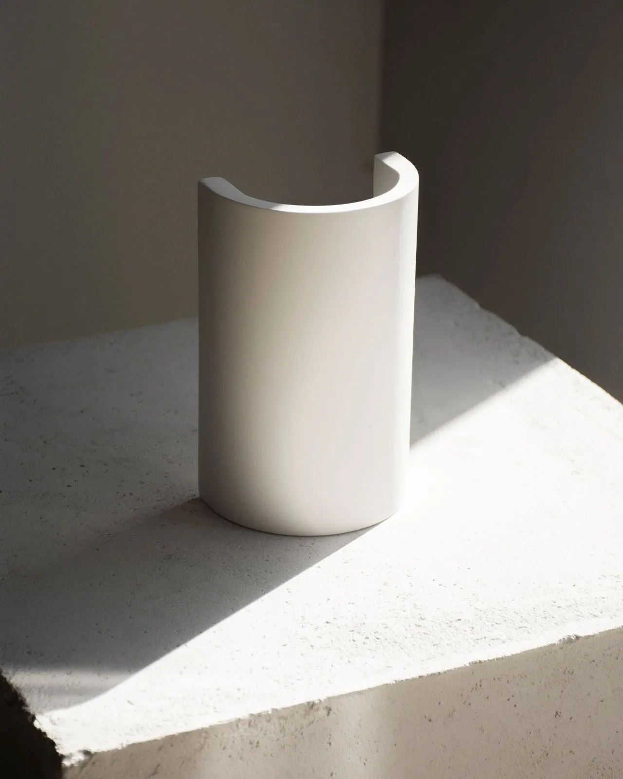 Curved Up Down Plaster Wall Light
