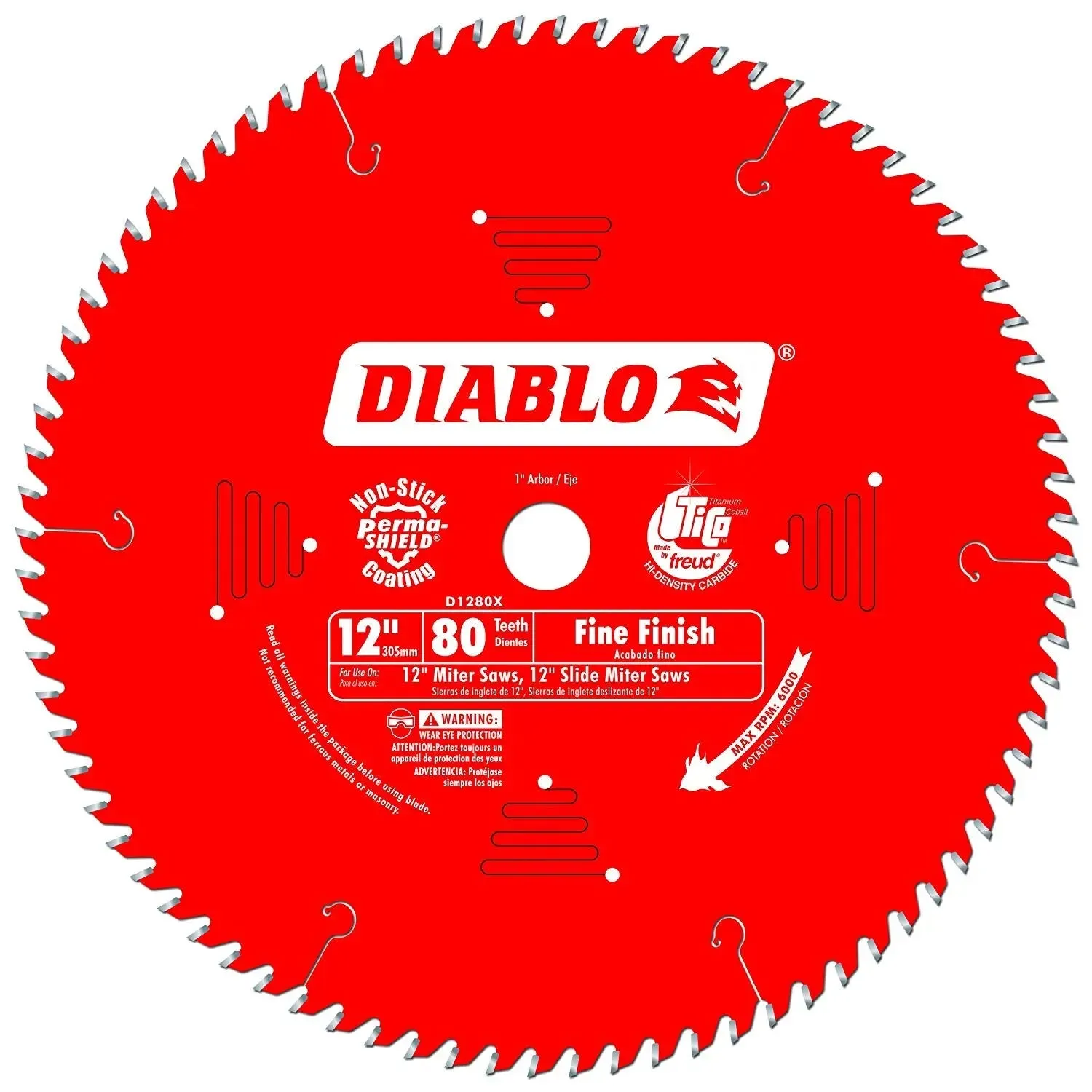 Diablo D1280X - Diablo 12" 80T Fine Finish Saw Blade