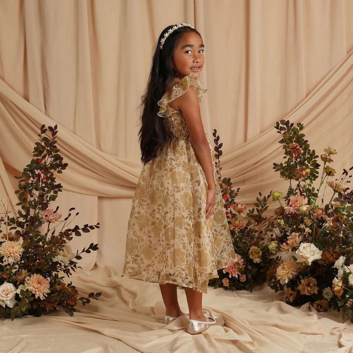 Dolly Dress - Golden Garden - Ecru - FINAL SALE