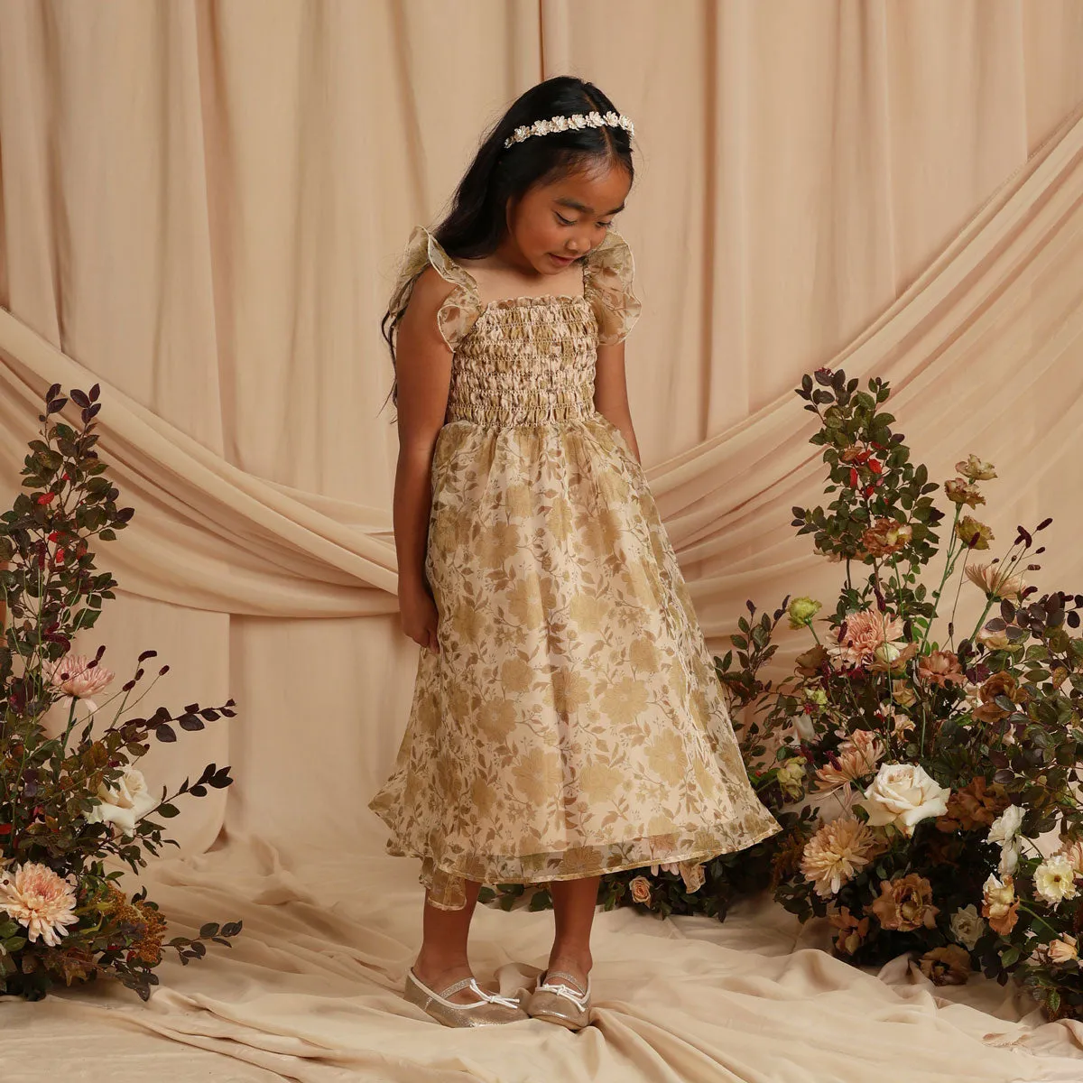 Dolly Dress - Golden Garden - Ecru - FINAL SALE