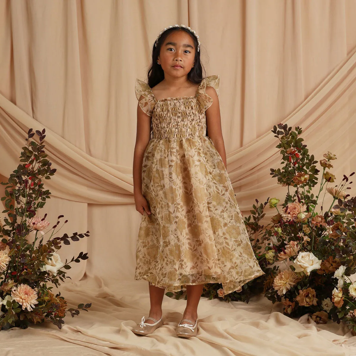 Dolly Dress - Golden Garden - Ecru - FINAL SALE