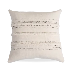 Dot Fringe Wool Pillow
