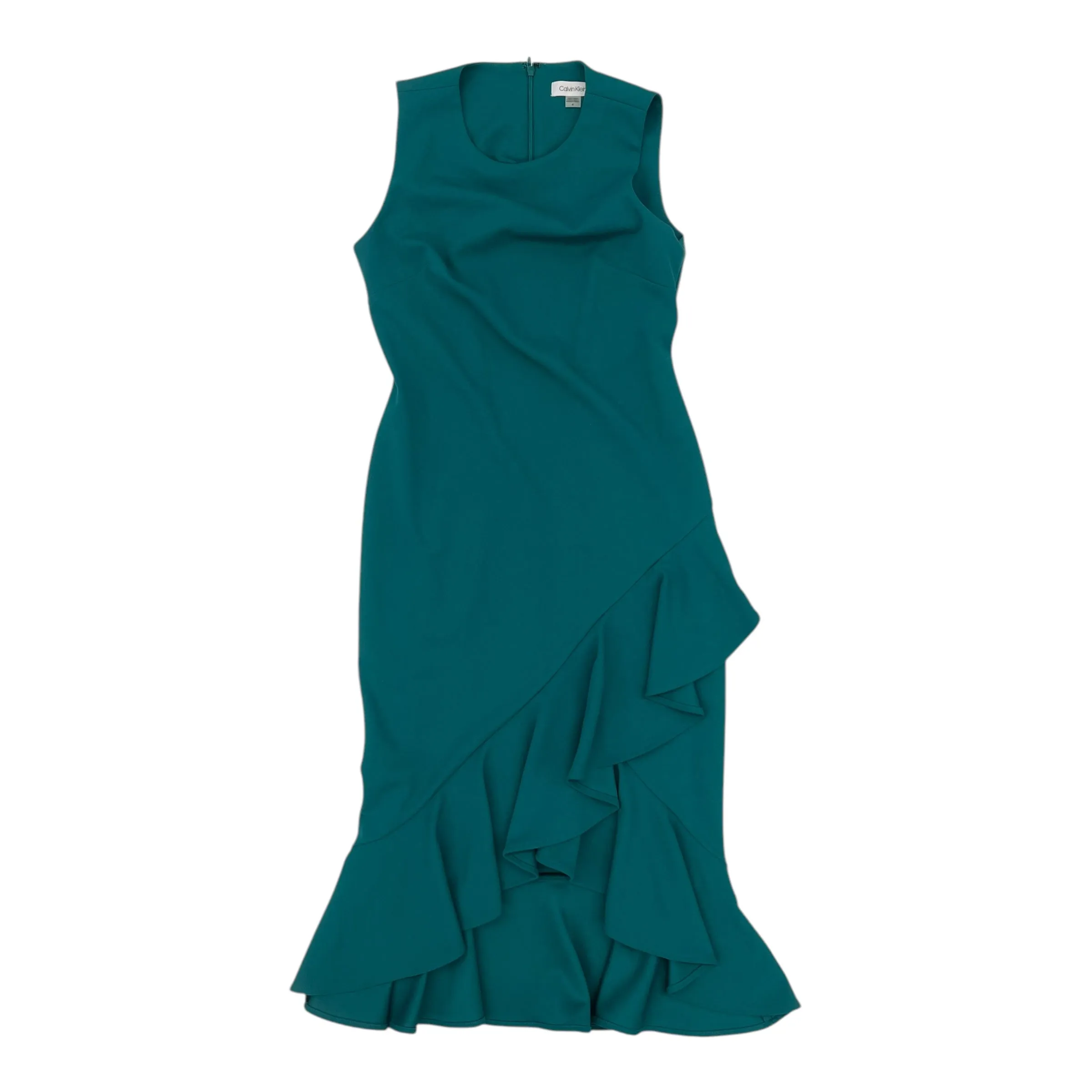 Dress Party Midi By Calvin Klein In Green, Size:S