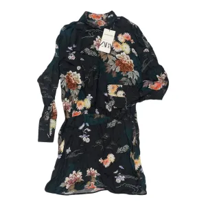 Dress Party Short By Zara In Floral Print, Size:M