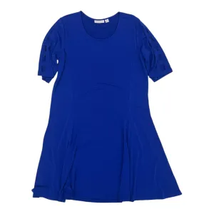 Dress Work By Susan Graver In Blue, Size:Mp