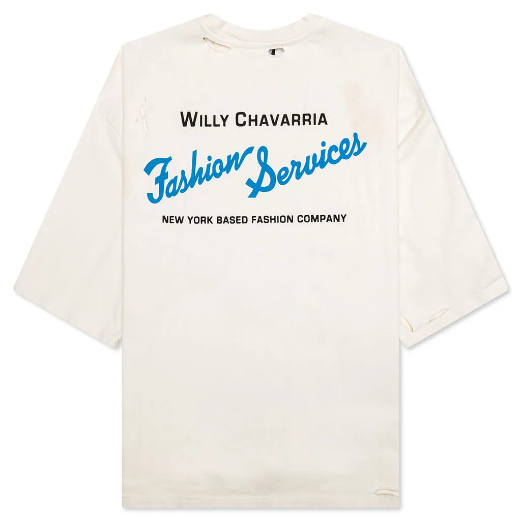 Fashion Services S/S Buffalo Tee - Cream