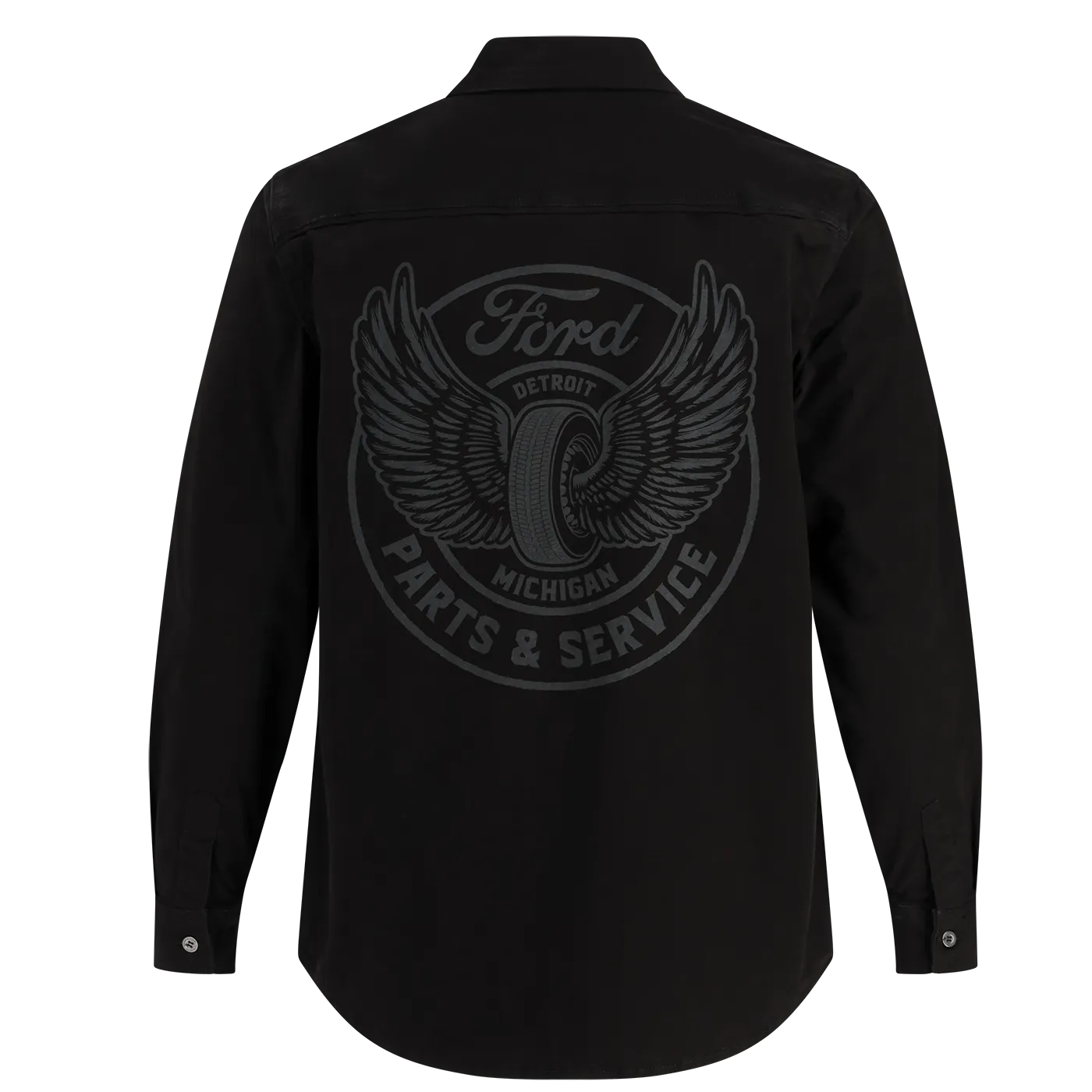 Ford Script Logo Men's LS Mechanic Shirt
