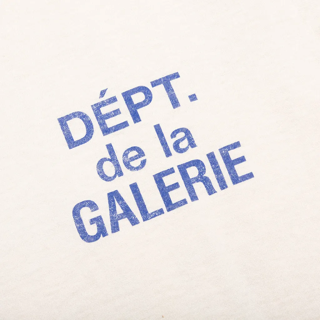 French S/S Tee - Cream/Blue