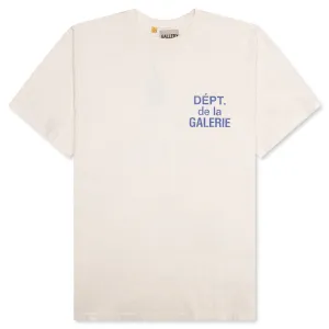 French S/S Tee - Cream/Blue