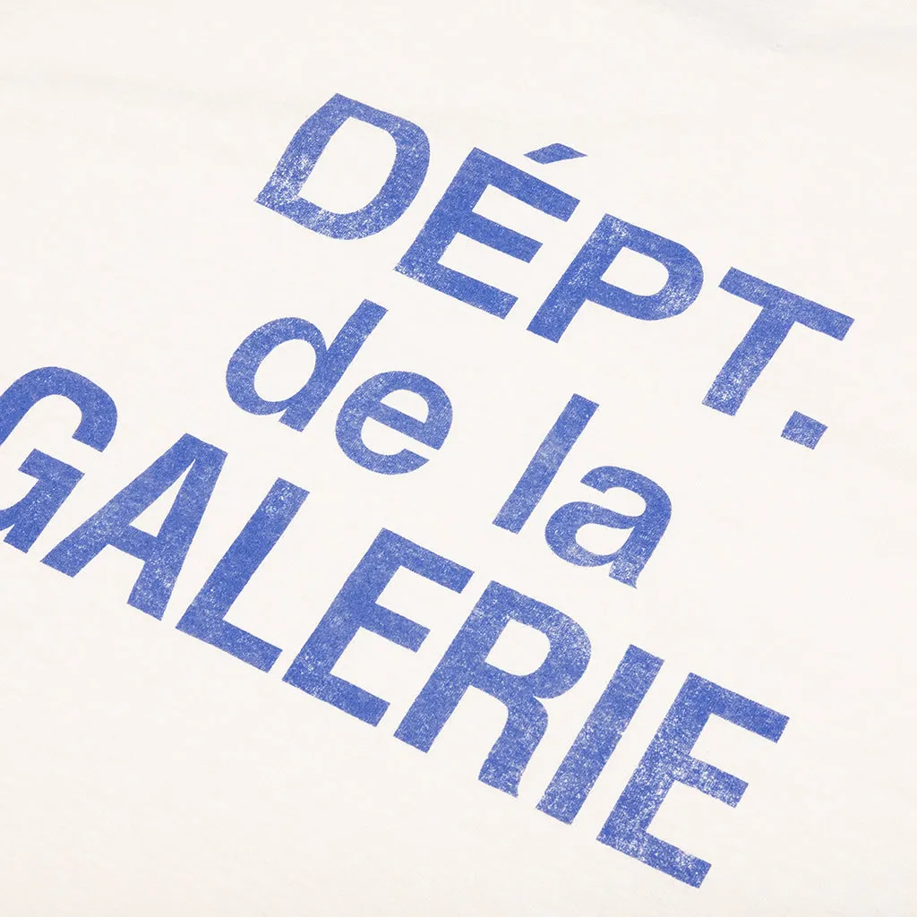 French S/S Tee - Cream/Blue