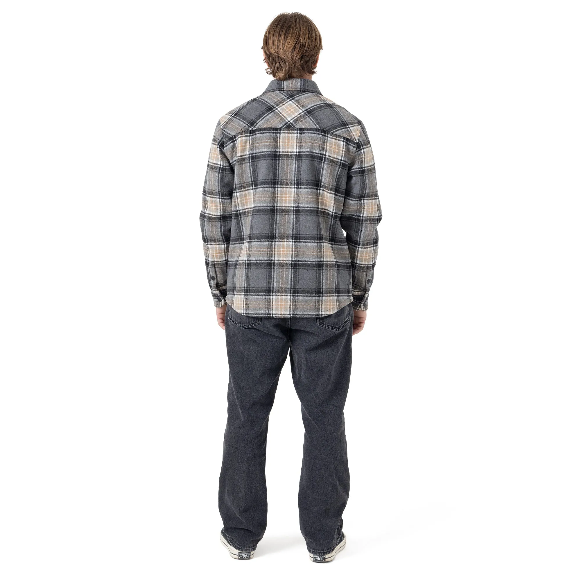 Front Snap Fleece Jacket - Greypld