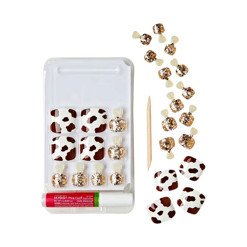 Gold Finger Trendy Wider Fit Toenails - Cow Said [GDTW01]