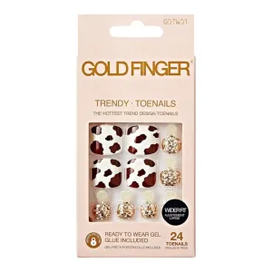 Gold Finger Trendy Wider Fit Toenails - Cow Said [GDTW01]