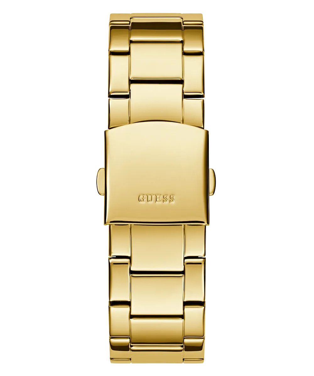 GUESS Mens Gold Tone Multi-function Watch