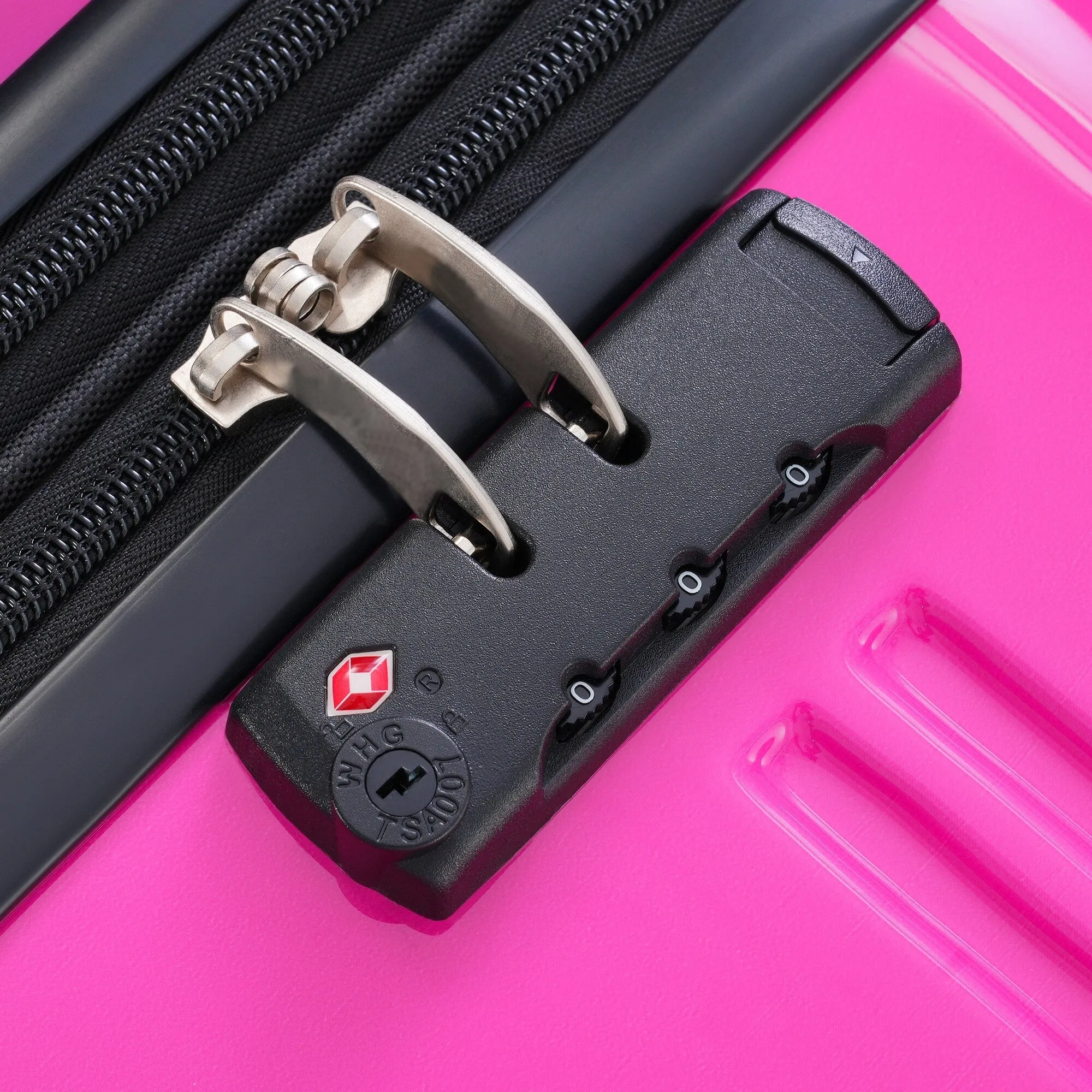 Hardshell Luggage Sets with Silicone Handles and TSA Lock, 3 Piece Gradient Color Expandable Suitcase with Spinner Wheels