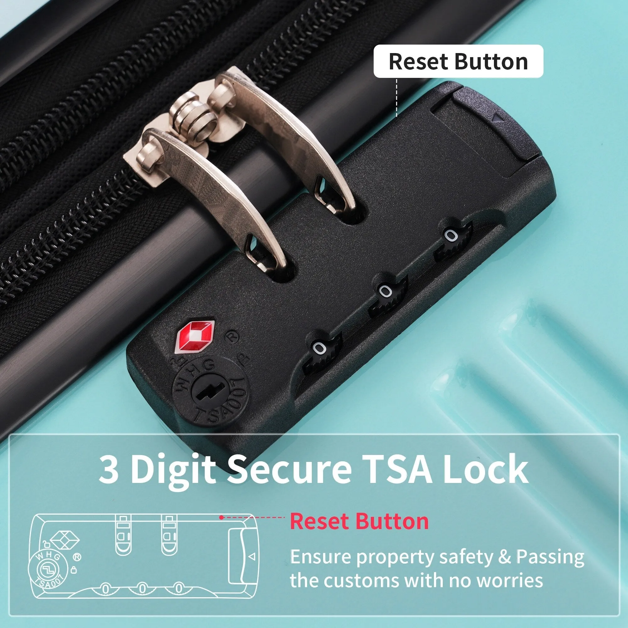 Hardshell Luggage Sets with Silicone Handles and TSA Lock, 3 Piece Gradient Color Expandable Suitcase with Spinner Wheels