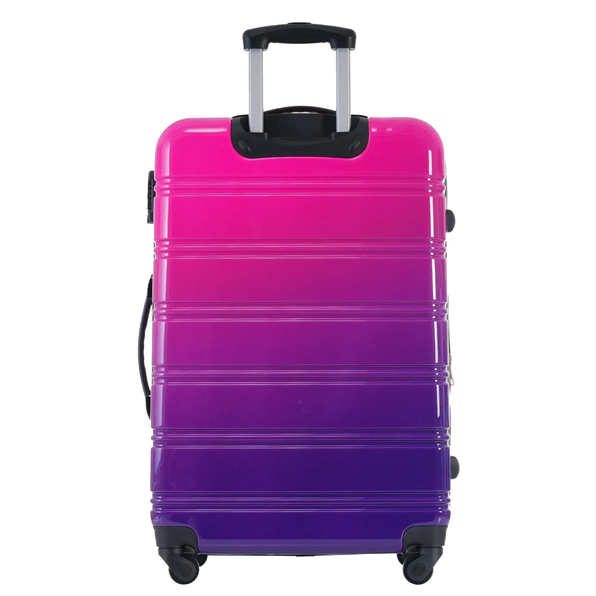 Hardshell Luggage Sets with Silicone Handles and TSA Lock, 3 Piece Gradient Color Expandable Suitcase with Spinner Wheels