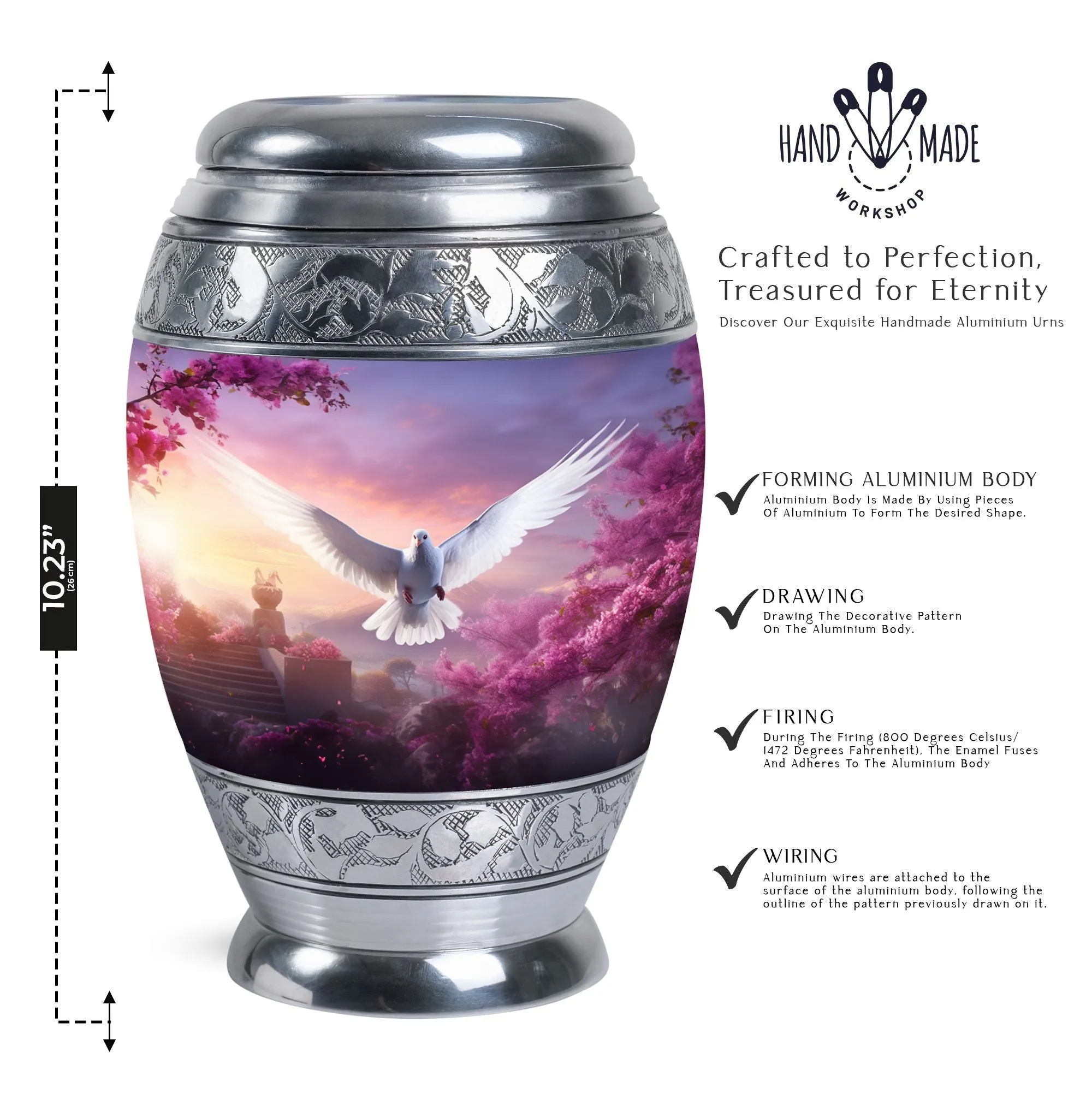 Harmony Dove Cremation Urn: Elegant Storage for Human Remains