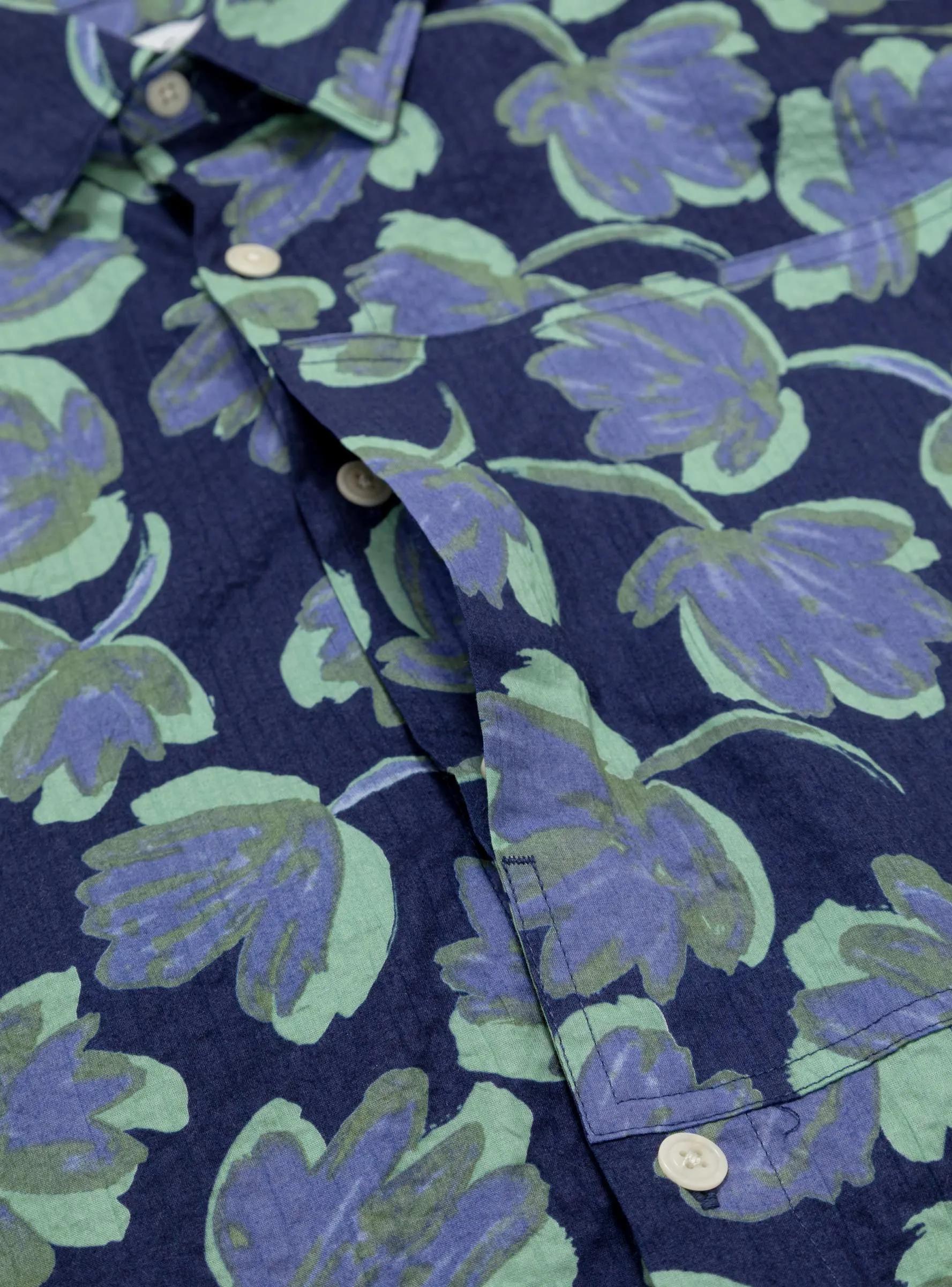 Home Party Short Sleeve Shirt Purple